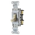 Bryant Toggle Switch, General Purpose AC, Single Pole, 15A 120/277V AC, Side Wired Only, Ivory CS115BI